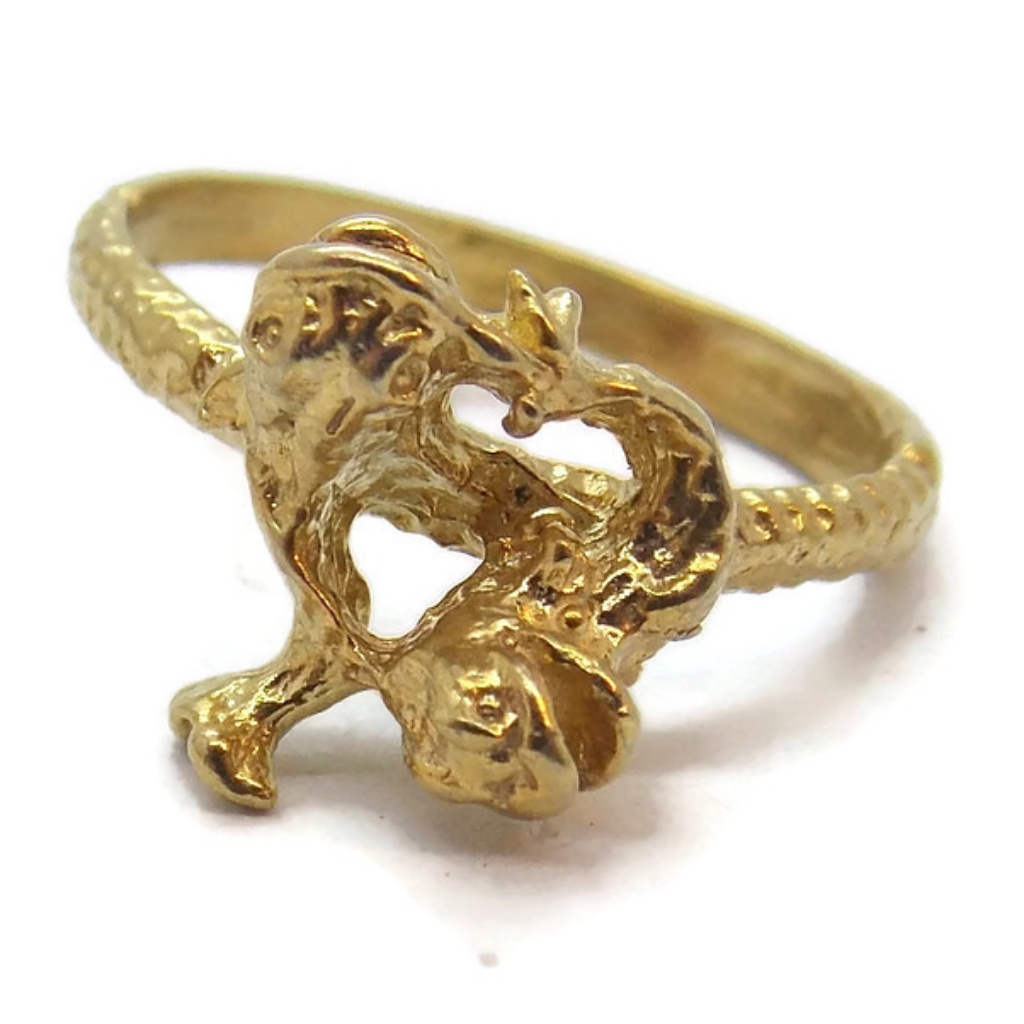 Ring Pisces Zodiac Ladies 14k Yellow Gold
